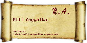 Mill Angyalka névjegykártya